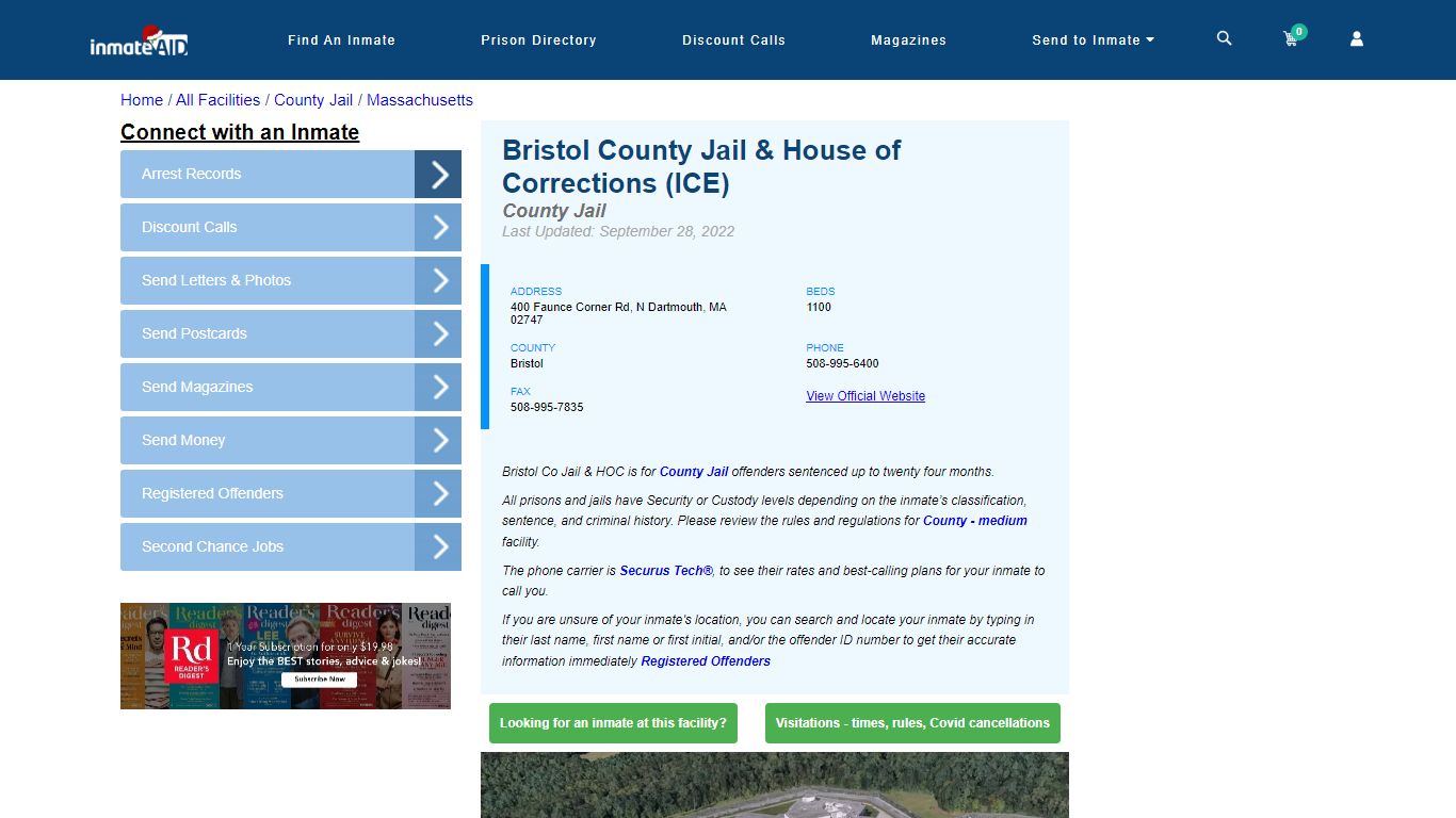 Bristol County Jail & House of Corrections (ICE) - Inmate Locator - N ...